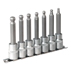 Sealey AK622 Premier Ball-End Hex Socket Bit Set 1/2"Sq Drive 7pc