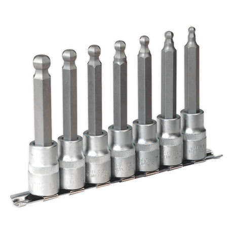 Sealey AK622 Premier Ball-End Hex Socket Bit Set 1/2"Sq Drive 7pc