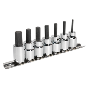 Sealey AK62253 Premier Hex Socket Bit Set 3/8"Sq Drive 7pc