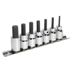 Sealey AK62253 Premier Hex Socket Bit Set 3/8"Sq Drive 7pc