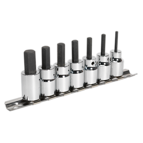 Sealey AK62253 Premier Hex Socket Bit Set 3/8"Sq Drive 7pc