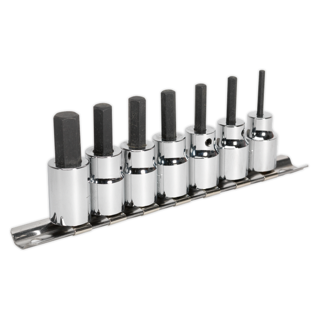 Sealey AK62253 Premier Hex Socket Bit Set 3/8"Sq Drive 7pc