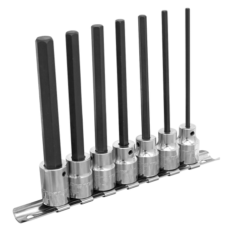 Sealey AK62254 Premier Hex Socket Bit Set 3/8"Sq Drive 110mm 7pc