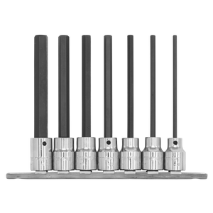 Sealey AK62254 Premier Hex Socket Bit Set 3/8"Sq Drive 110mm 7pc - additional view 2