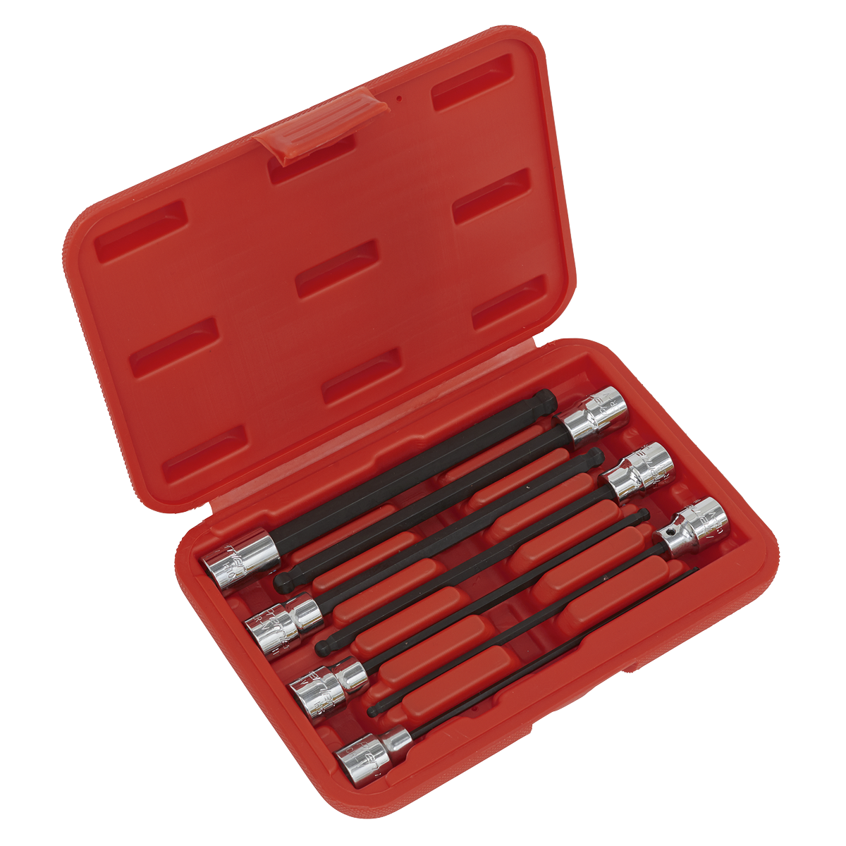 Sealey AK62257 Premier Ball-End Hex Socket Bit Set 3/8"Sq Drive 7pc