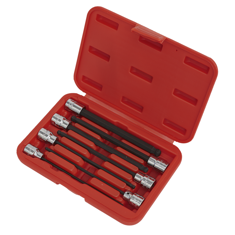 Sealey AK62257 Premier Ball-End Hex Socket Bit Set 3/8"Sq Drive 7pc - additional view 2