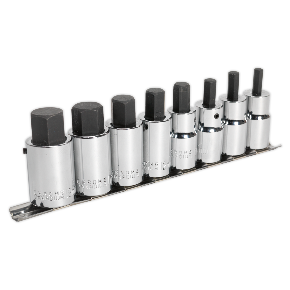 Sealey AK62258 Premier Hex Socket Bit Set 1/2"Sq Drive 8pc