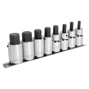 Sealey AK62258 Premier Hex Socket Bit Set 1/2"Sq Drive 8pc