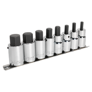 Sealey AK62258 Premier Hex Socket Bit Set 1/2"Sq Drive 8pc