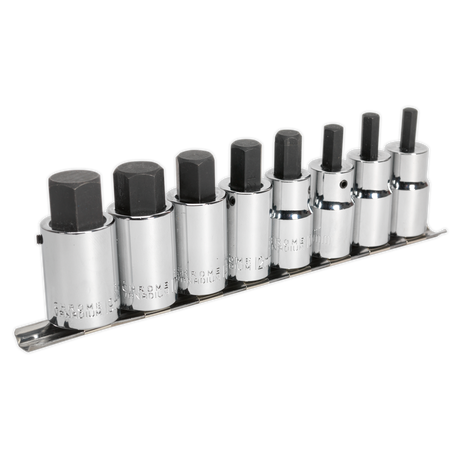 Sealey AK62258 Premier Hex Socket Bit Set 1/2"Sq Drive 8pc