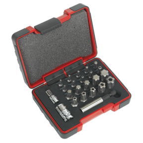 Sealey AK6226 Premier TRX-P* & TRX-TS* Security Bit Set 1/4" & 3/8"Sq Drive 23pc