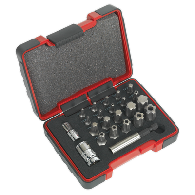 Sealey AK6226 Premier TRX-P* & TRX-TS* Security Bit Set 1/4" & 3/8"Sq Drive 23pc