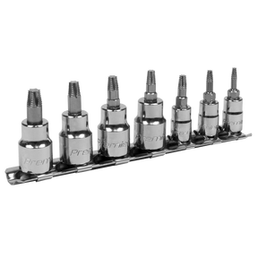 Sealey AK62262 Premier Lock-On™ TRX-Star* Socket Bit Set 1/4" & 3/8"Sq Drive 7pc