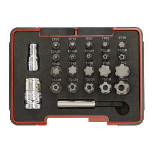Sealey AK6226 Premier TRX-P* & TRX-TS* Security Bit Set 1/4" & 3/8"Sq Drive 23pc - additional view 3