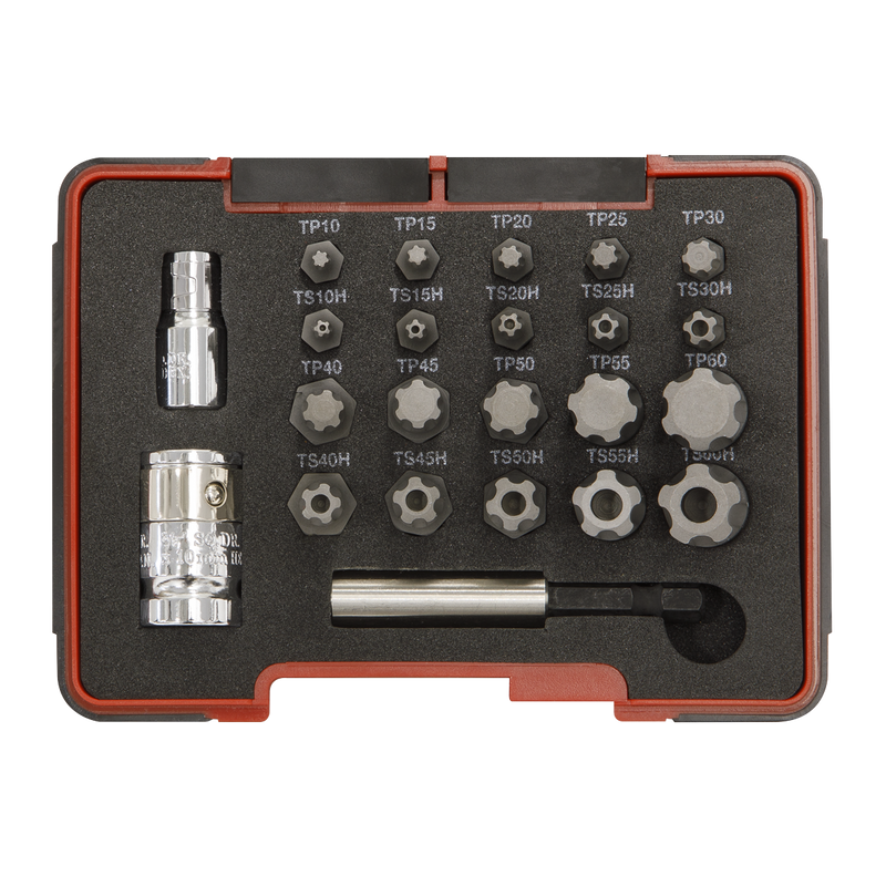 Sealey AK6226 Premier TRX-P* & TRX-TS* Security Bit Set 1/4" & 3/8"Sq Drive 23pc - additional view 3