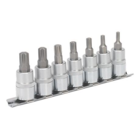 Sealey AK6232 Premier Ribe Socket Bit Set 3/8"Sq Drive 50mm 7pc