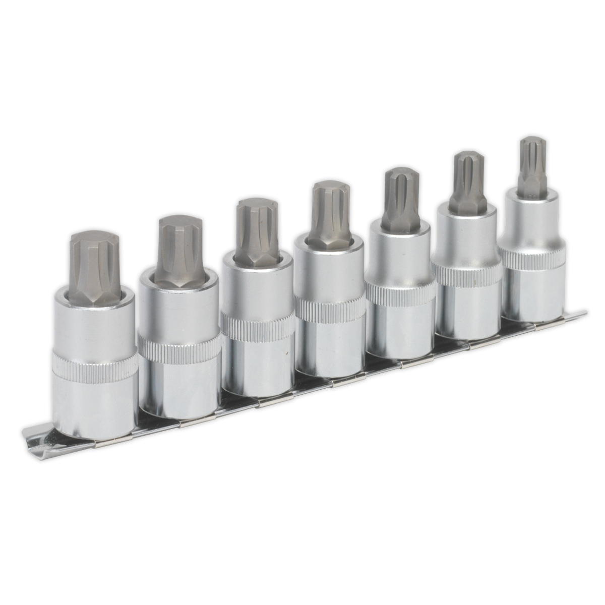 Sealey AK6234 Premier Ribe Socket Bit Set 1/2"Sq Drive 55mm 7pc