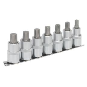 Sealey AK6234 Premier Ribe Socket Bit Set 1/2"Sq Drive 55mm 7pc