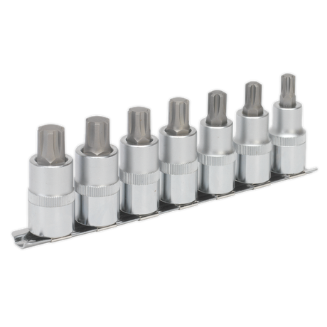 Sealey AK6234 Premier Ribe Socket Bit Set 1/2"Sq Drive 55mm 7pc