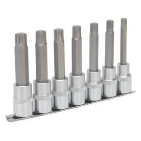 Sealey AK6235 Premier Ribe Socket Bit Set 1/2"Sq Drive 100mm 7pc