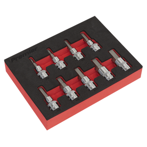 Sealey AK6240 Premier Hex Socket Bit Set 3/8"Sq Drive 9pc