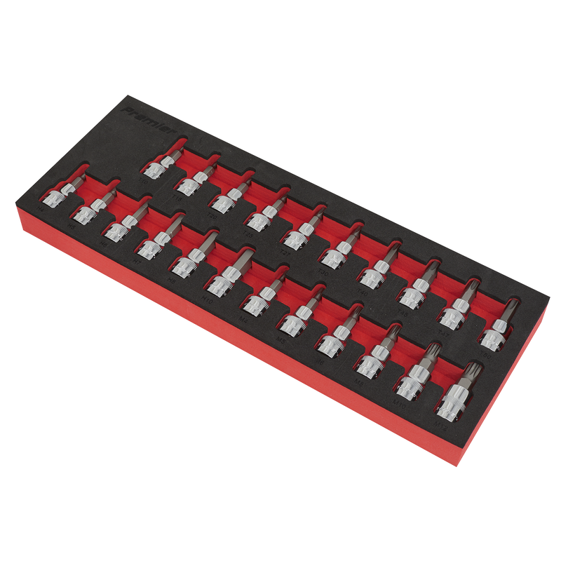 Sealey AK6243 Premier TRX-Star*/Hex/Spline Socket Bit Set 3/8"Sq Drive 22pc - additional view 4