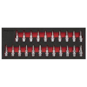 Sealey AK6243 Premier TRX-Star*/Hex/Spline Socket Bit Set 3/8"Sq Drive 22pc - additional view 2