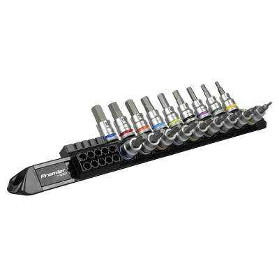 Sealey AK6252 Premier Platinum Series Hex & TRX-Star* Socket Bit Set 3/8"Sq Drive 18pc