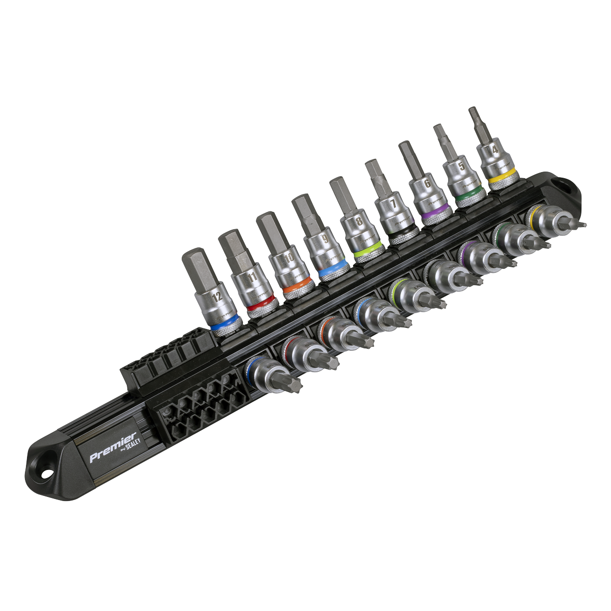 Sealey AK6252 Premier Platinum Series Hex & TRX-Star* Socket Bit Set 3/8"Sq Drive 18pc - additional view 5