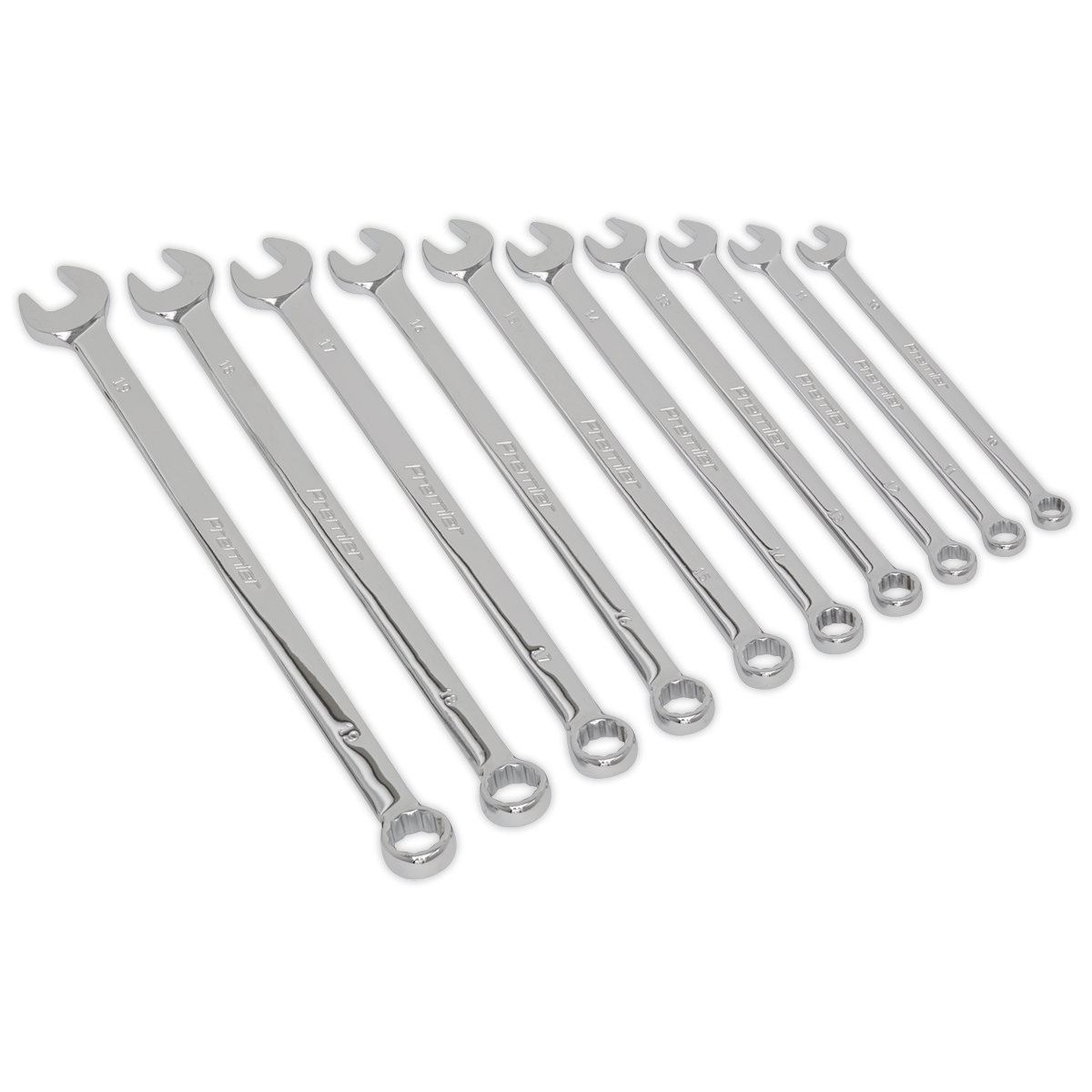 Sealey AK6310 Premier Extra-Long Combination Spanner Set 10pc
