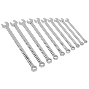 Sealey AK6310 Premier Extra-Long Combination Spanner Set 10pc