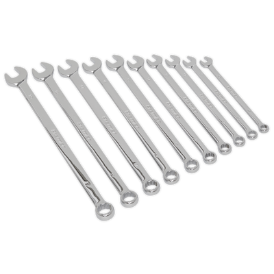 Sealey AK6310 Premier Extra-Long Combination Spanner Set 10pc