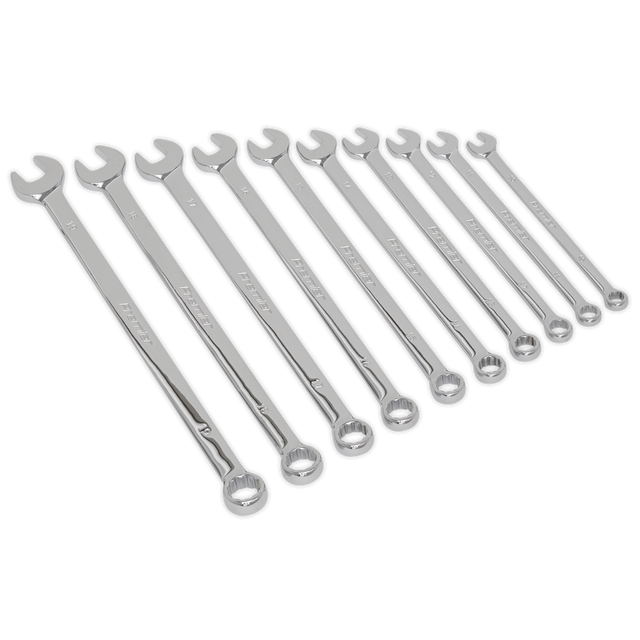 Sealey AK6310 Premier Extra-Long Combination Spanner Set 10pc