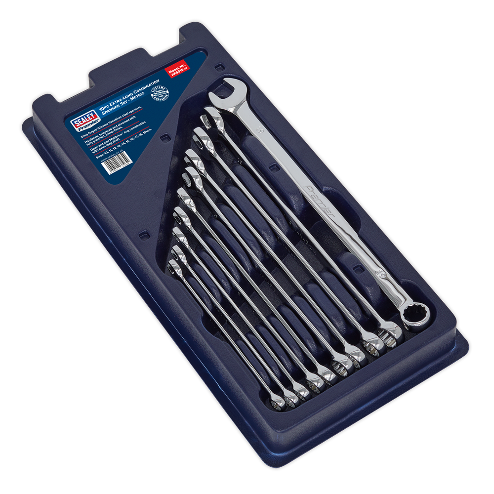 Sealey AK6310 Premier Extra-Long Combination Spanner Set 10pc - additional view 5