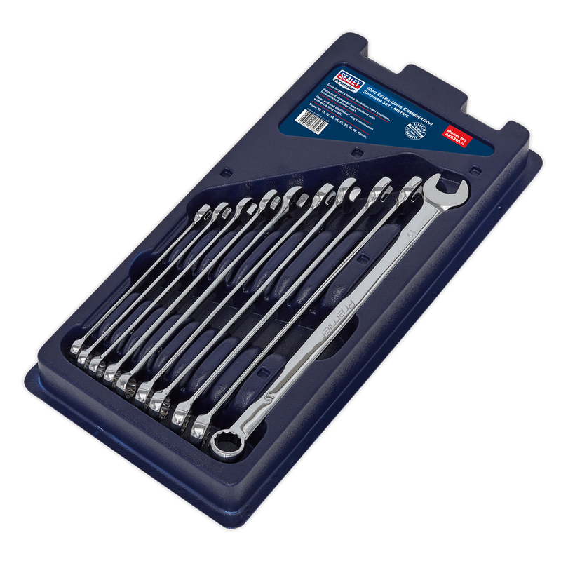 Sealey AK6310 Premier Extra-Long Combination Spanner Set 10pc - additional view 6