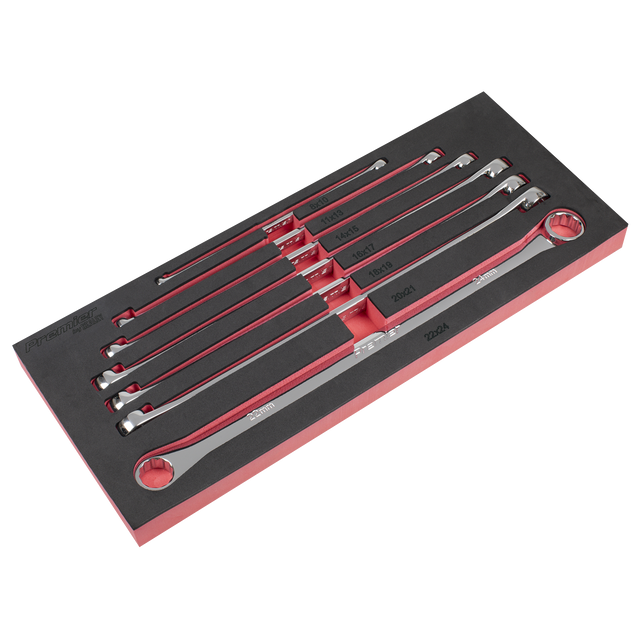 Sealey AK6311 Extra-Long Double End Ring Spanner Set 7pc