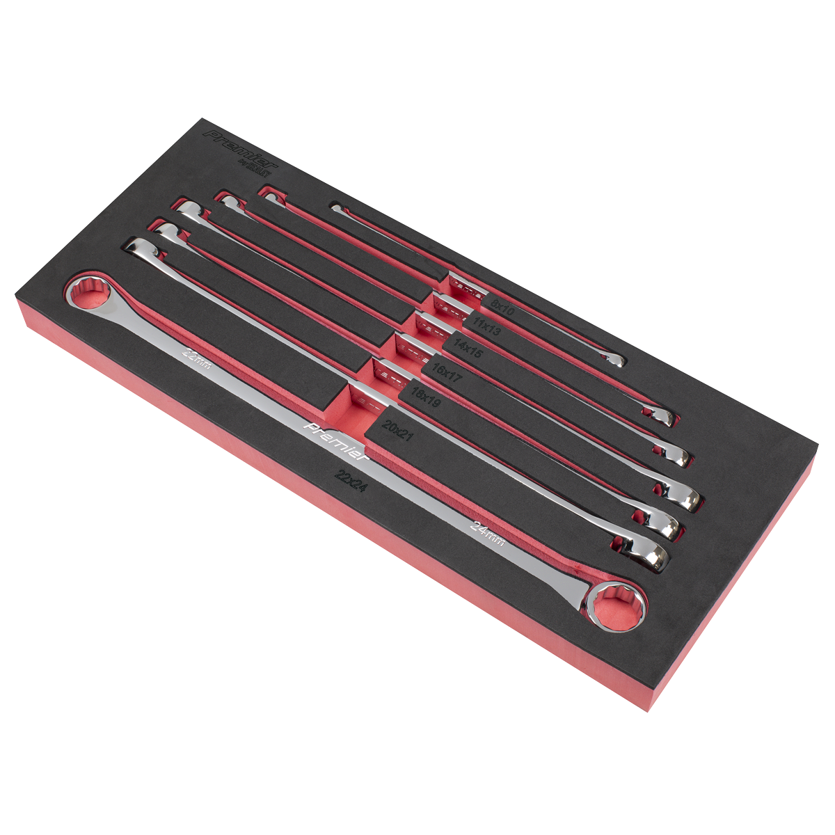 Sealey AK6311 Extra-Long Double End Ring Spanner Set 7pc - additional view 2
