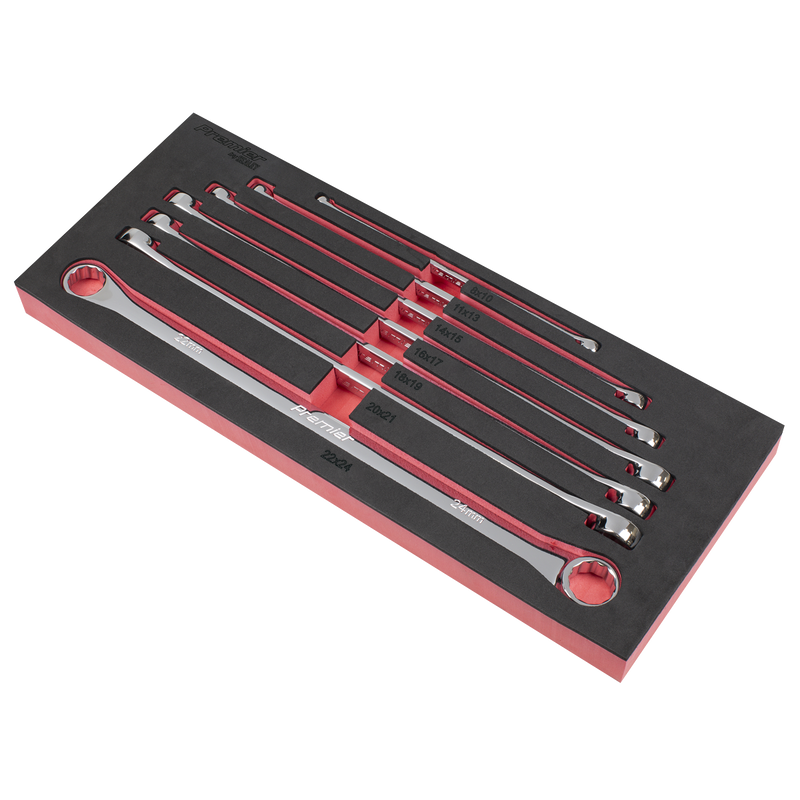 Sealey AK6311 Extra-Long Double End Ring Spanner Set 7pc - additional view 2