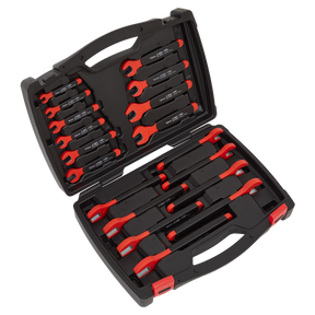Sealey AK63172 Premier Insulated Open-End Spanner Set 18pc - VDE Approved