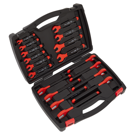 Sealey AK63172 Premier Insulated Open-End Spanner Set 18pc - VDE Approved