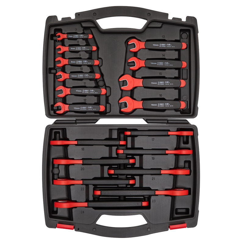 Sealey AK63172 Premier Insulated Open-End Spanner Set 18pc - VDE Approved - additional view 2