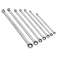 Sealey AK6319 Premier Extra-Long Double Ring Ratchet/Fixed Spanner Set 7pc
