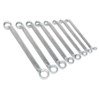 Sealey AK6327 Premier Offset Double End Ring Spanner Set 8pc