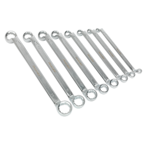 Sealey AK6327 Premier Offset Double End Ring Spanner Set 8pc