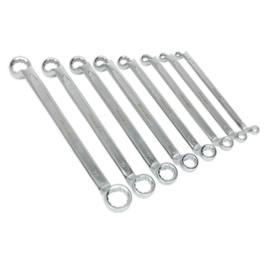 Sealey AK6327 Premier Offset Double End Ring Spanner Set 8pc
