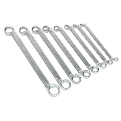Sealey AK6327 Premier Offset Double End Ring Spanner Set 8pc