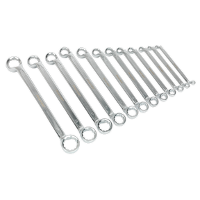 Sealey AK6328 Premier Offset Double End Ring Spanner Set 12pc