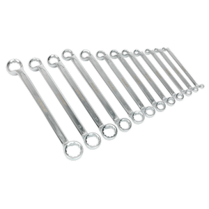 Sealey AK6328 Premier Offset Double End Ring Spanner Set 12pc