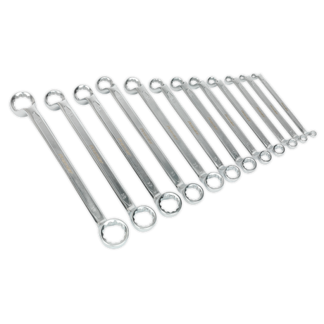 Sealey AK6328 Premier Offset Double End Ring Spanner Set 12pc