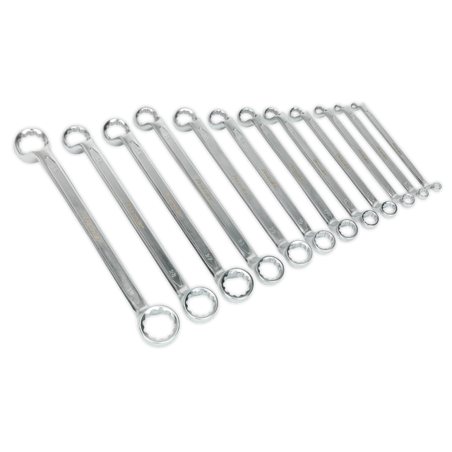 Sealey AK6328 Premier Offset Double End Ring Spanner Set 12pc